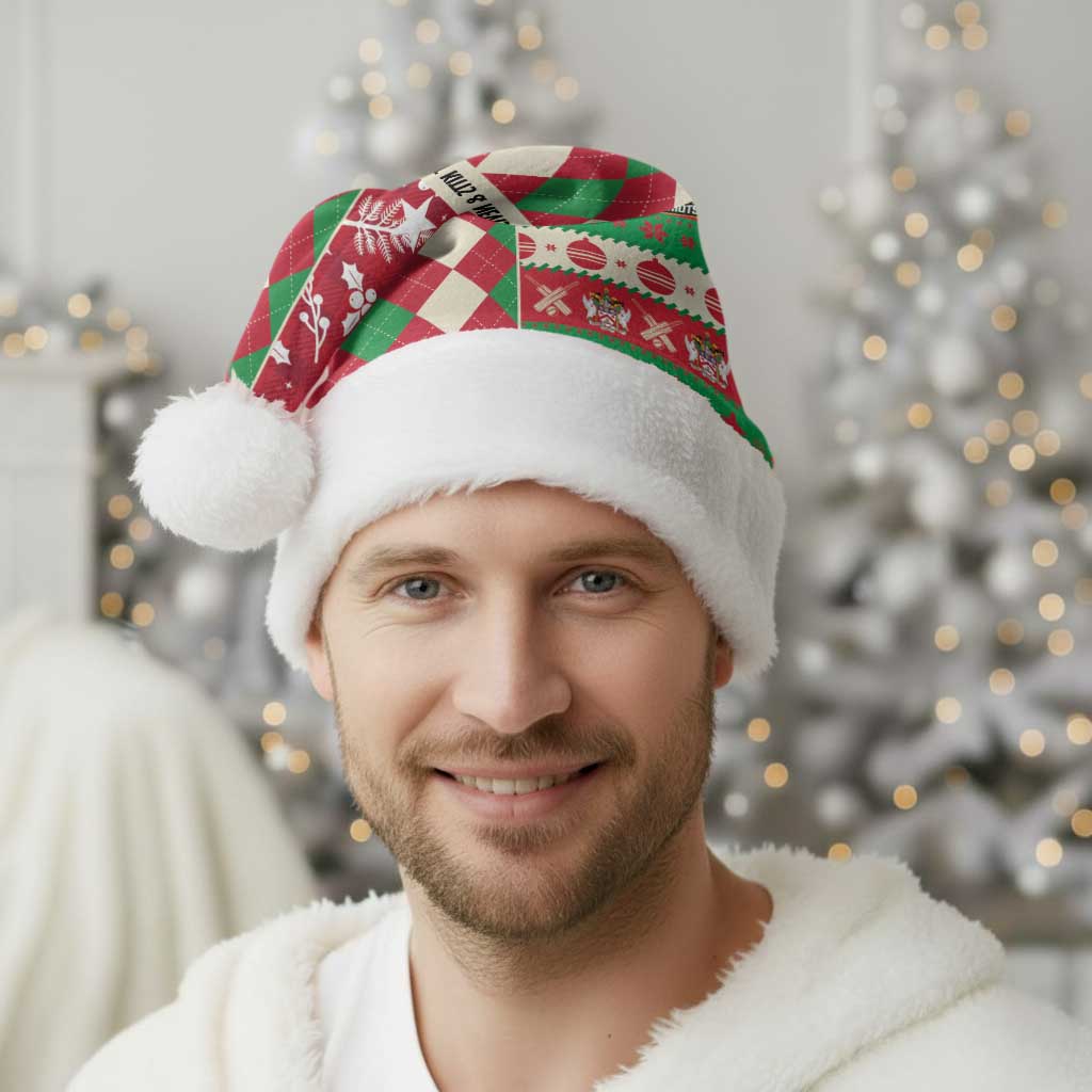 Personalized St Kitts and Nevis Cricket Christmas Santa Hat Merry Xmas Patriots - Wonder Print Shop