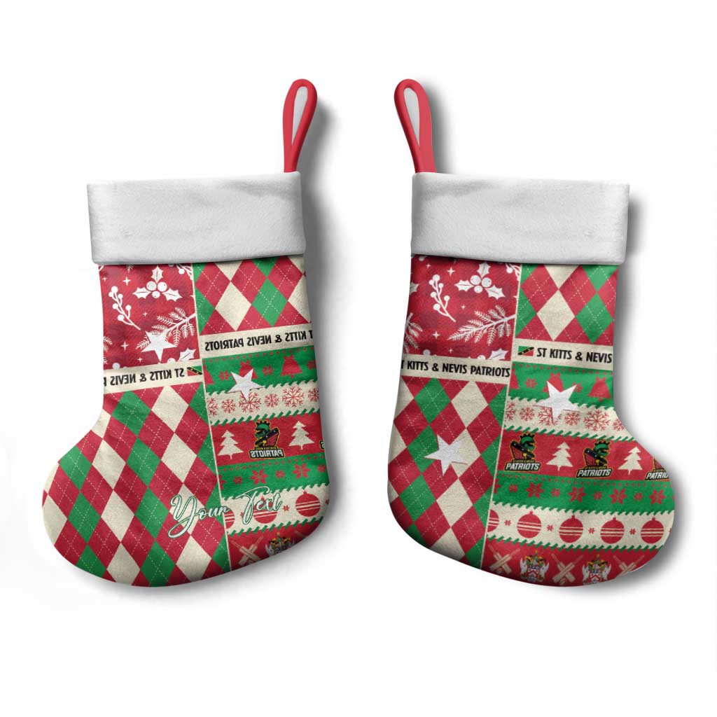 Personalized St Kitts and Nevis Cricket Christmas Stocking Merry Xmas Patriots - Wonder Print Shop