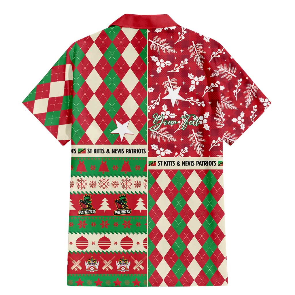 Personalized St Kitts & Nevis Cricket Christmas Family Matching Mermaid Dress and Hawaiian Shirt Merry Xmas Patriots - Wonder Print Shop