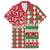 Personalized St Kitts & Nevis Cricket Christmas Family Matching Off The Shoulder Long Sleeve Dress and Hawaiian Shirt Merry Xmas Patriots - Wonder Print Shop