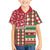 Personalized St Kitts & Nevis Cricket Christmas Family Matching Off The Shoulder Long Sleeve Dress and Hawaiian Shirt Merry Xmas Patriots - Wonder Print Shop