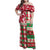 Personalized St Kitts & Nevis Cricket Christmas Family Matching Off Shoulder Maxi Dress and Hawaiian Shirt Merry Xmas Patriots - Wonder Print Shop