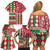 Personalized St Kitts & Nevis Cricket Christmas Family Matching Off Shoulder Short Dress and Hawaiian Shirt Merry Xmas Patriots - Wonder Print Shop