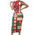 Personalized St Kitts & Nevis Cricket Christmas Family Matching Short Sleeve Bodycon Dress and Hawaiian Shirt Merry Xmas Patriots - Wonder Print Shop