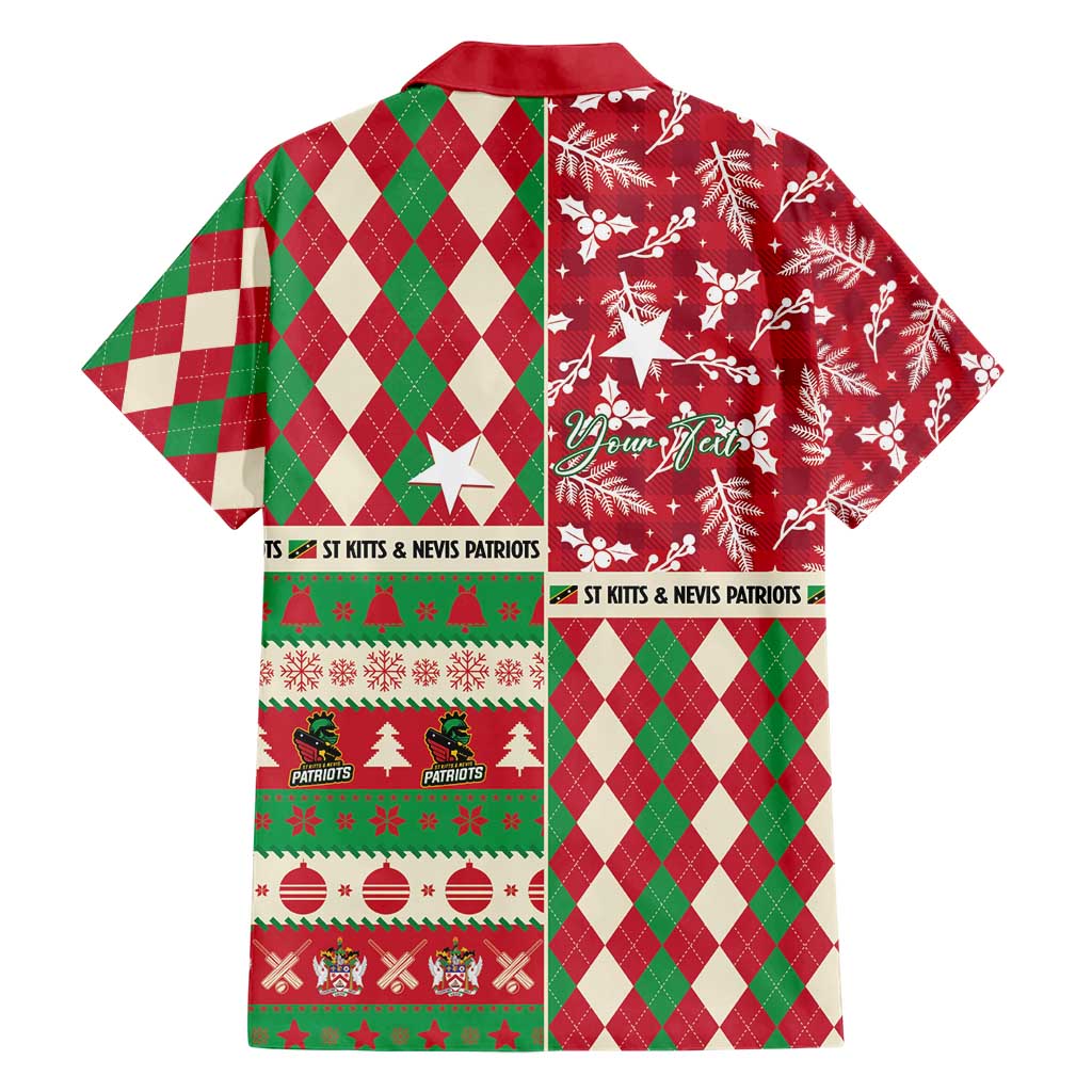 Personalized St Kitts & Nevis Cricket Christmas Hawaiian Shirt Merry Xmas Patriots - Wonder Print Shop
