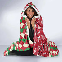 St Kitts & Nevis Cricket Christmas Hooded Blanket Merry Xmas Patriots - Wonder Print Shop