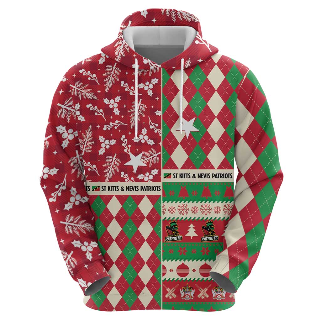 Personalized St Kitts & Nevis Cricket Christmas Hoodie Merry Xmas Patriots - Wonder Print Shop