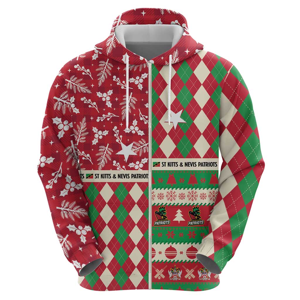 Personalized St Kitts & Nevis Cricket Christmas Hoodie Merry Xmas Patriots - Wonder Print Shop