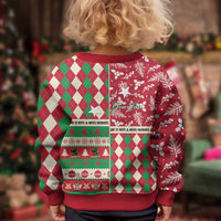 Personalized St Kitts and Nevis Cricket Christmas Kid Ugly Christmas Sweater Merry Xmas Patriots - Wonder Print Shop