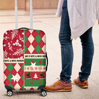 St Kitts & Nevis Cricket Christmas Luggage Cover Merry Xmas Patriots - Wonder Print Shop