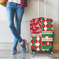 St Kitts & Nevis Cricket Christmas Luggage Cover Merry Xmas Patriots - Wonder Print Shop