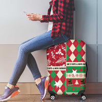 St Kitts & Nevis Cricket Christmas Luggage Cover Merry Xmas Patriots - Wonder Print Shop
