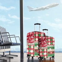 St Kitts & Nevis Cricket Christmas Luggage Cover Merry Xmas Patriots - Wonder Print Shop