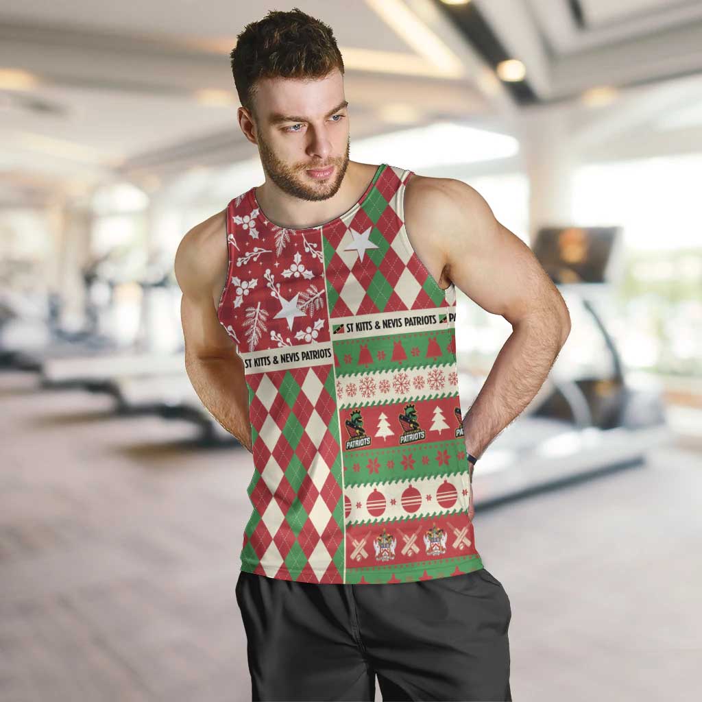 Personalized St Kitts & Nevis Cricket Christmas Men Tank Top Merry Xmas Patriots - Wonder Print Shop