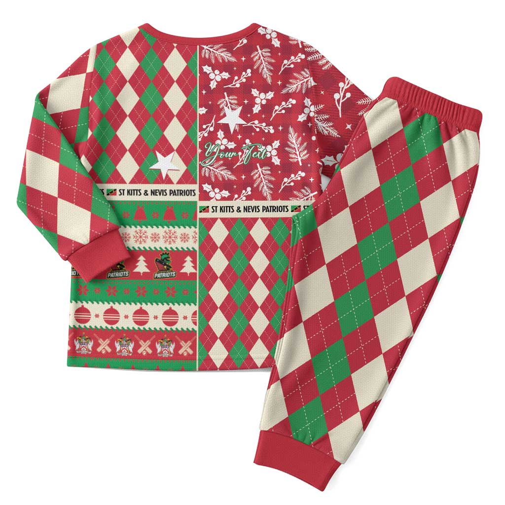 Personalized St Kitts and Nevis Cricket Christmas Pajama Set Merry Xmas Patriots - Wonder Print Shop