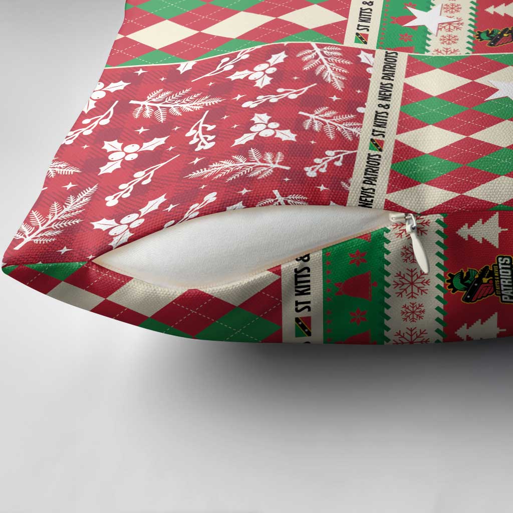 St Kitts & Nevis Cricket Christmas Pillow Cover Merry Xmas Patriots - Wonder Print Shop