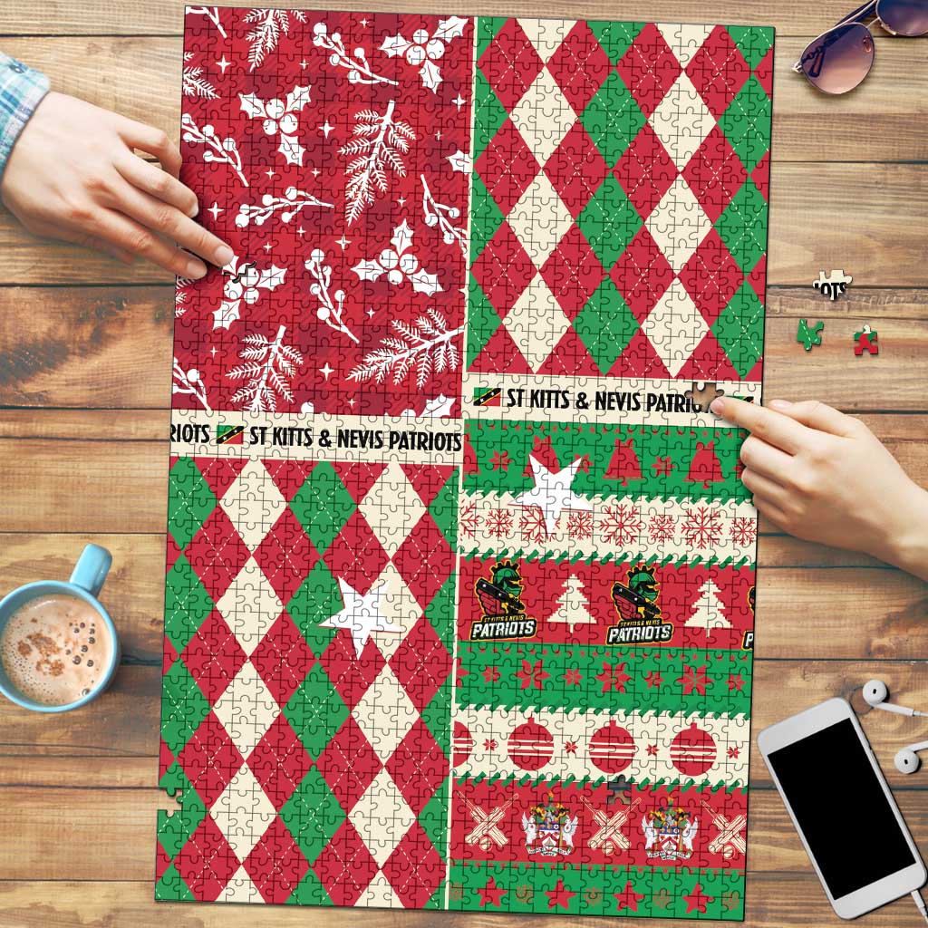 St Kitts & Nevis Cricket Christmas Puzzle Merry Xmas Patriots - Wonder Print Shop