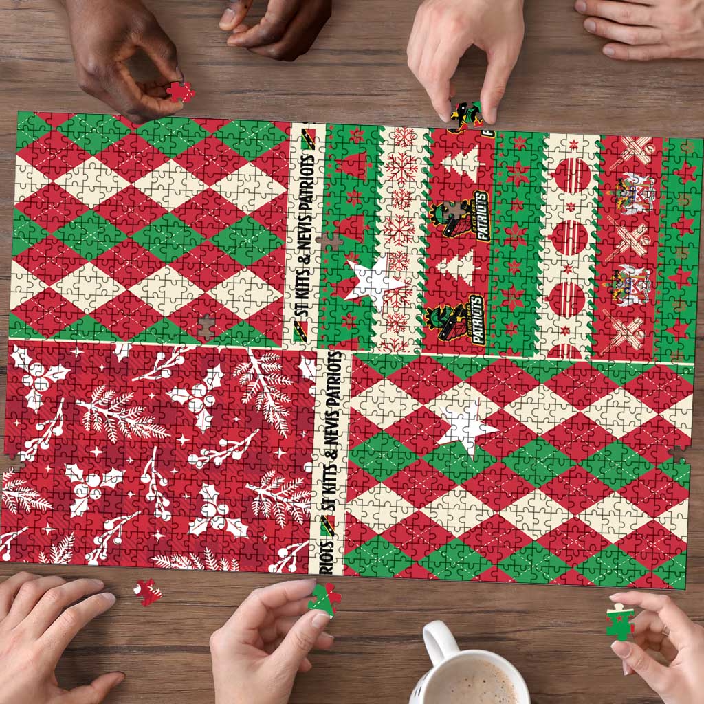 St Kitts & Nevis Cricket Christmas Puzzle Merry Xmas Patriots - Wonder Print Shop