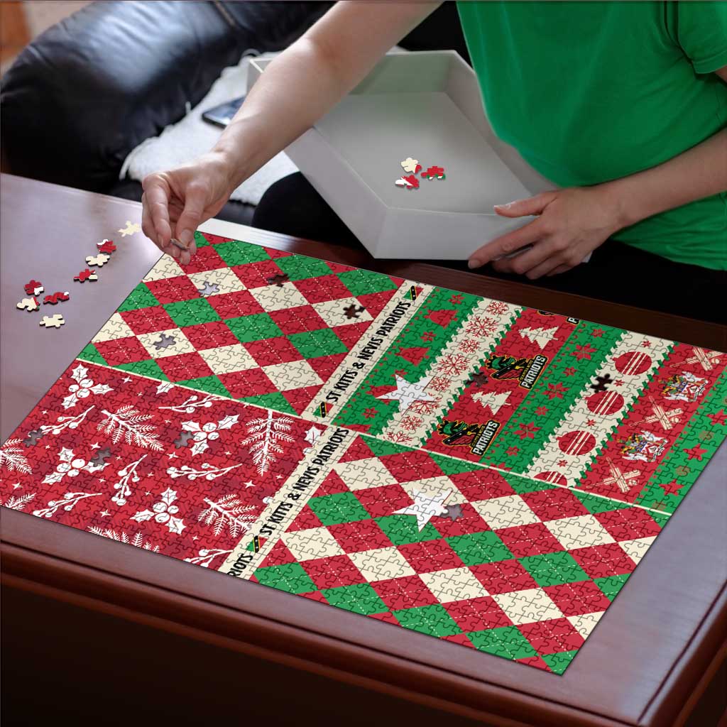 St Kitts & Nevis Cricket Christmas Puzzle Merry Xmas Patriots - Wonder Print Shop