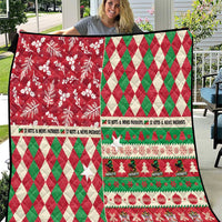 St Kitts & Nevis Cricket Christmas Quilt Merry Xmas Patriots - Wonder Print Shop