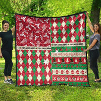 St Kitts & Nevis Cricket Christmas Quilt Merry Xmas Patriots - Wonder Print Shop