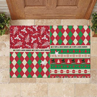 St Kitts & Nevis Cricket Christmas Rubber Doormat Merry Xmas Patriots - Wonder Print Shop