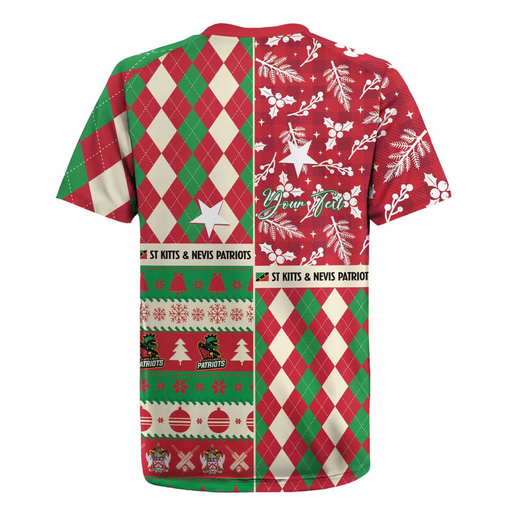 Personalized St Kitts & Nevis Cricket Christmas Rugby Jersey Merry Xmas Patriots - Wonder Print Shop
