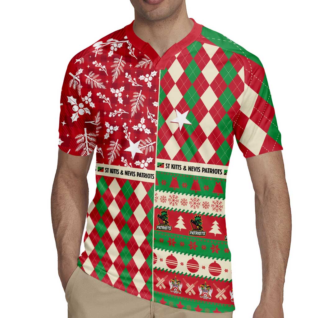 Personalized St Kitts & Nevis Cricket Christmas Rugby Jersey Merry Xmas Patriots - Wonder Print Shop