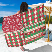 St Kitts & Nevis Cricket Christmas Sarong Merry Xmas Patriots - Wonder Print Shop