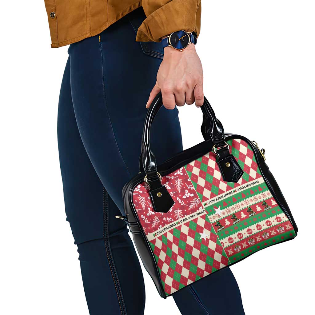 St Kitts & Nevis Cricket Christmas Shoulder Handbag Merry Xmas Patriots - Wonder Print Shop