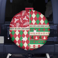 St Kitts & Nevis Cricket Christmas Spare Tire Cover Merry Xmas Patriots - Wonder Print Shop