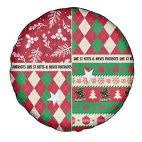 St Kitts & Nevis Cricket Christmas Spare Tire Cover Merry Xmas Patriots - Wonder Print Shop
