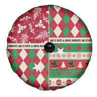 St Kitts & Nevis Cricket Christmas Spare Tire Cover Merry Xmas Patriots - Wonder Print Shop