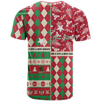 Personalized St Kitts & Nevis Cricket Christmas T Shirt Merry Xmas Patriots - Wonder Print Shop