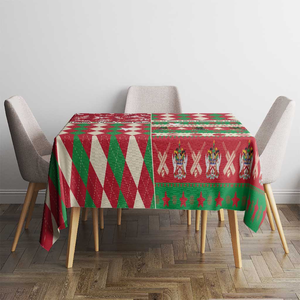 St Kitts & Nevis Cricket Christmas Tablecloth Merry Xmas Patriots - Wonder Print Shop
