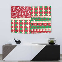 St Kitts & Nevis Cricket Christmas Tapestry Merry Xmas Patriots - Wonder Print Shop
