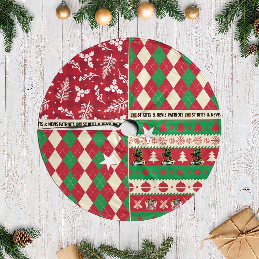 St Kitts and Nevis Cricket Christmas Tree Skirt Merry Xmas Patriots - Wonder Print Shop