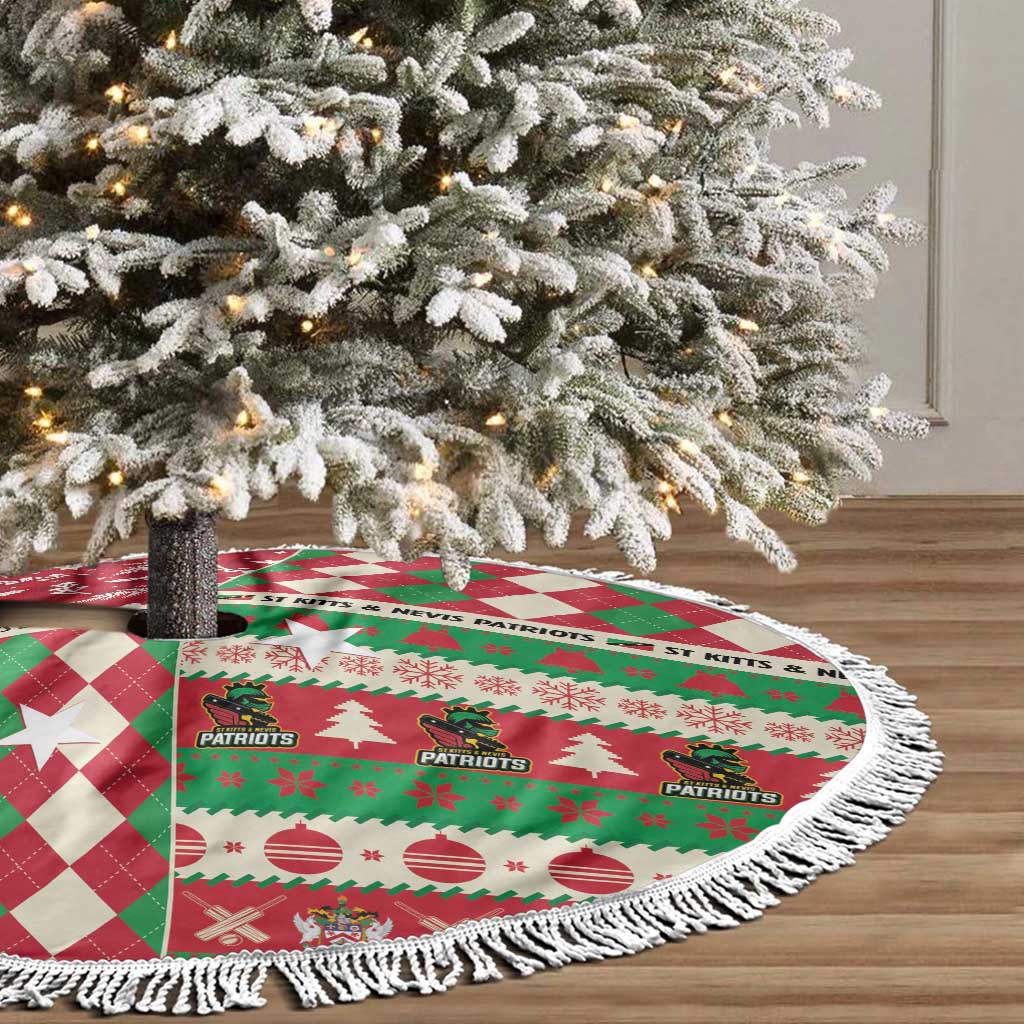 St Kitts and Nevis Cricket Christmas Tree Skirt Merry Xmas Patriots - Wonder Print Shop
