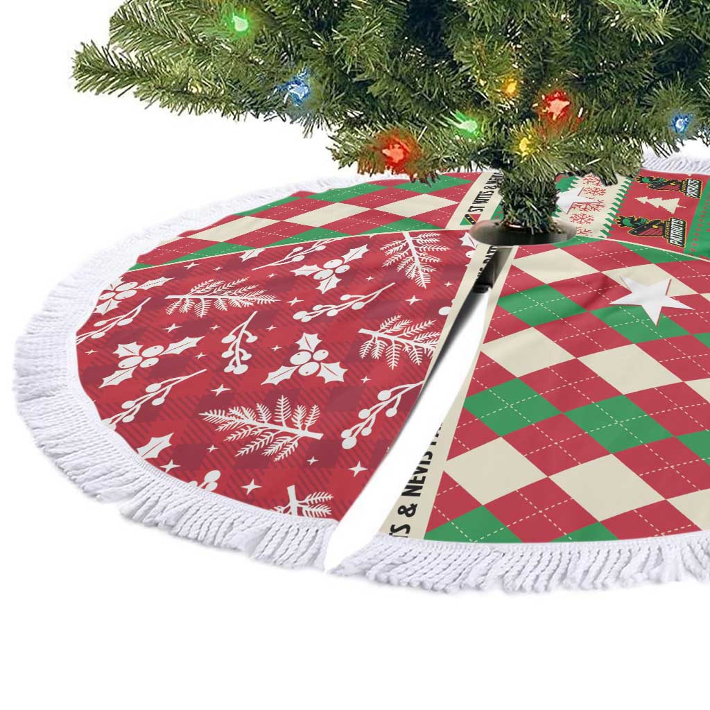 St Kitts and Nevis Cricket Christmas Tree Skirt Merry Xmas Patriots - Wonder Print Shop