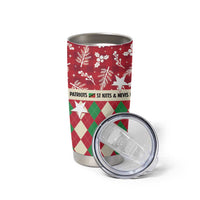 Personalized St Kitts & Nevis Cricket Christmas Tumbler Cup Merry Xmas Patriots - Wonder Print Shop