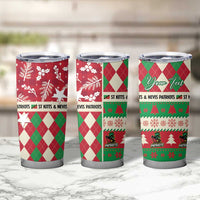 Personalized St Kitts & Nevis Cricket Christmas Tumbler Cup Merry Xmas Patriots - Wonder Print Shop