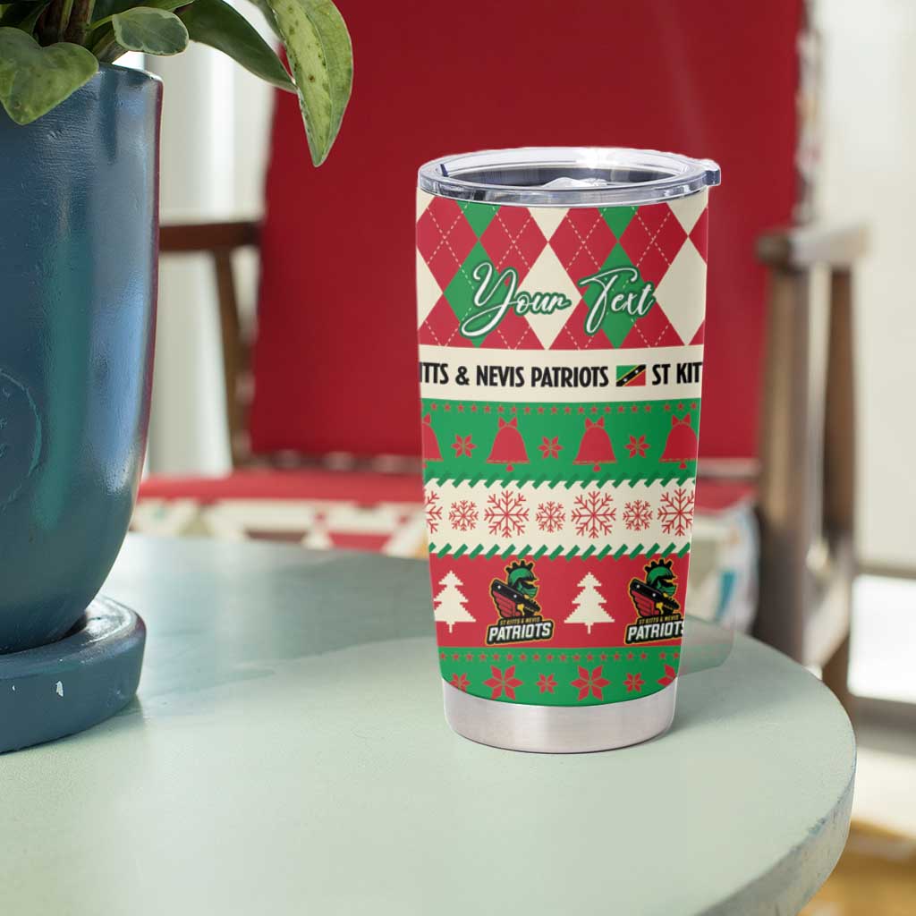 Personalized St Kitts & Nevis Cricket Christmas Tumbler Cup Merry Xmas Patriots - Wonder Print Shop