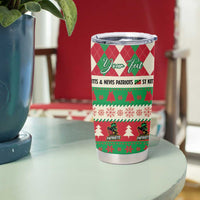 Personalized St Kitts & Nevis Cricket Christmas Tumbler Cup Merry Xmas Patriots - Wonder Print Shop
