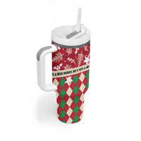 Personalized St Kitts & Nevis Cricket Christmas Tumbler With Handle Merry Xmas Patriots - Wonder Print Shop