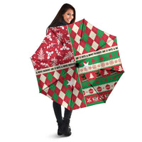 St Kitts & Nevis Cricket Christmas Umbrella Merry Xmas Patriots - Wonder Print Shop