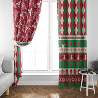 St Kitts & Nevis Cricket Christmas Window Curtain Merry Xmas Patriots - Wonder Print Shop