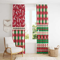 St Kitts & Nevis Cricket Christmas Window Curtain Merry Xmas Patriots - Wonder Print Shop