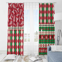 St Kitts & Nevis Cricket Christmas Window Curtain Merry Xmas Patriots - Wonder Print Shop