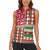 Personalized St Kitts & Nevis Cricket Christmas Women Sleeveless Polo Shirt Merry Xmas Patriots - Wonder Print Shop