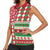 Personalized St Kitts & Nevis Cricket Christmas Women Sleeveless Polo Shirt Merry Xmas Patriots - Wonder Print Shop